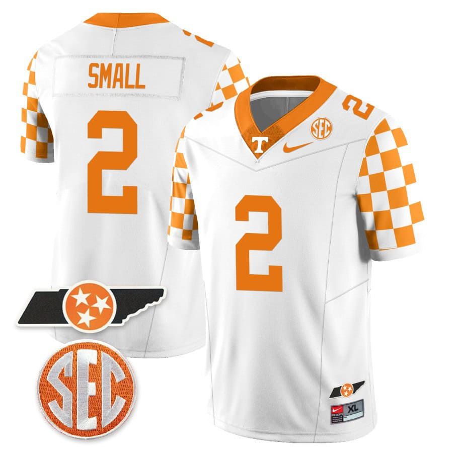 Men Tennessee Volunteers #2 Small White 2024 Nike Checkerboard & Alternate NCAA Jersey